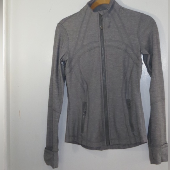 lululemon Define Jacket, likely in a Heathered Slate or similar grey colorway. - Picture 2 of 4